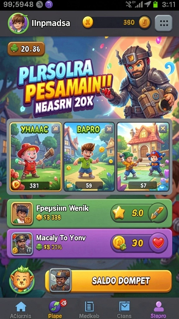 awanluck - Menampilkan layar permainan dengan grafis yang menawan.