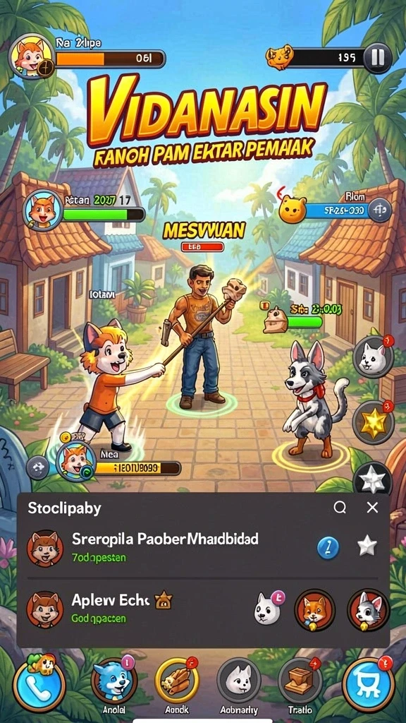dewagaruda - Gambaran level menegangkan dengan musuh yang menantang.