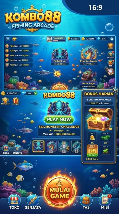 Layar utama kombo88 — antarmuka bersih setelah instalasi